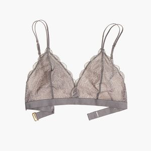Madewell lace liana triangle bralette - grey gray